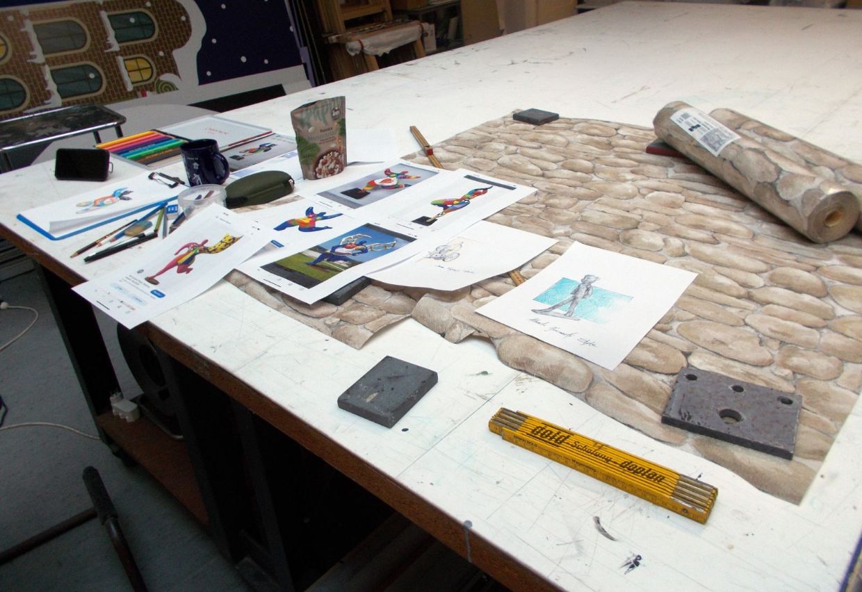 Schaufenster Künsteratelier Einbau 1