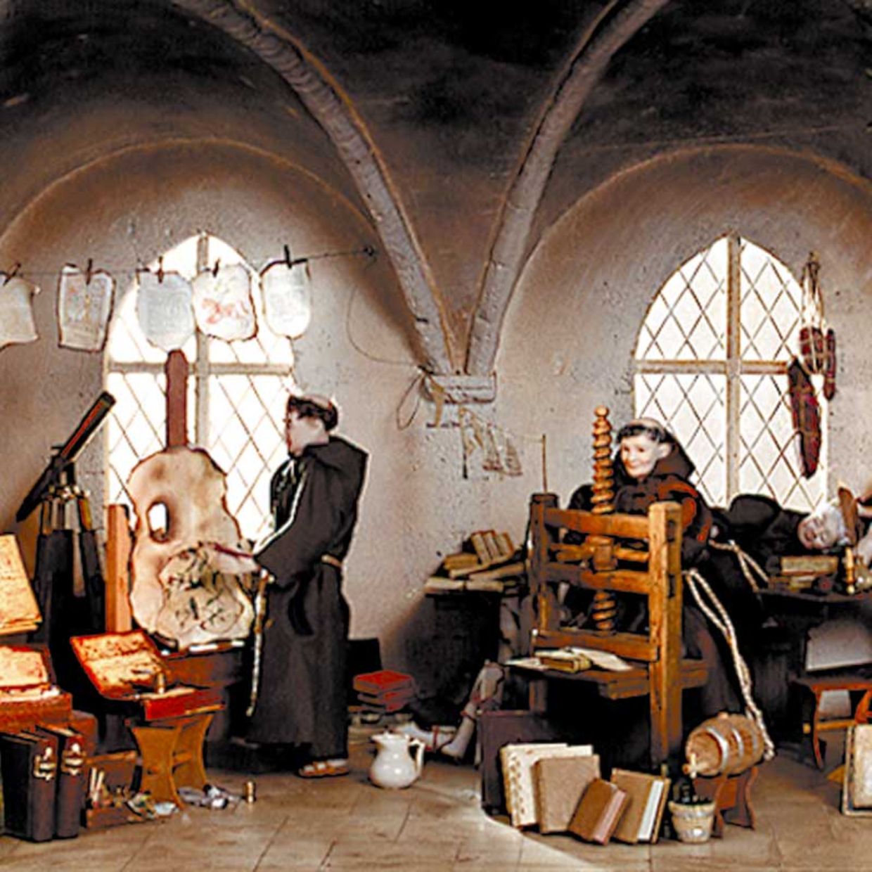 Monastic-printing shop, 1997, France